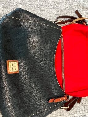 Dooney & Bourke Black Pebbled Leather Crossbody Bag